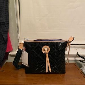 Black inked wedge Consuela crossbody